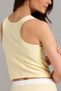 Camisole Coton Biologique Côtelé Jaune Limonade