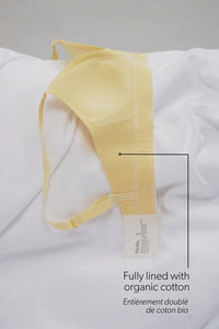 Soutien-Gorge Coton Biologique Côtelé Jaune Limonade