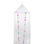 Voile Lit Blanc Motif Coloré