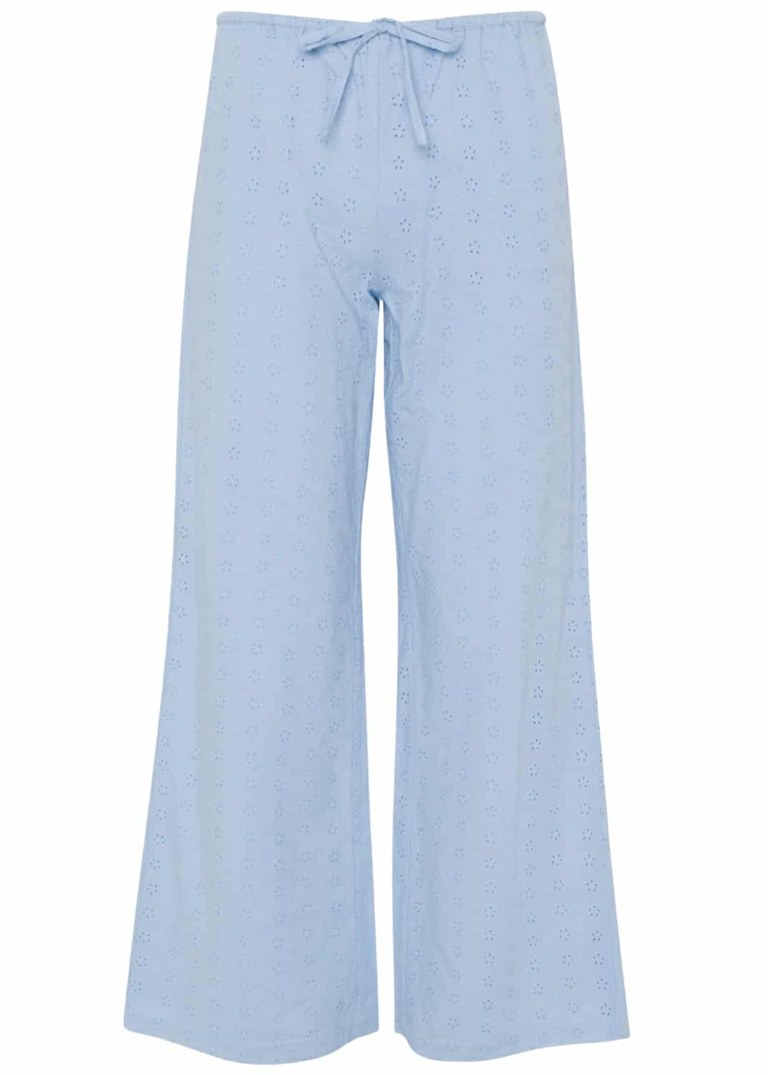 Pantalon Cotton Embroided Blue