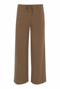 Pantalon En Lin Timeless Brown