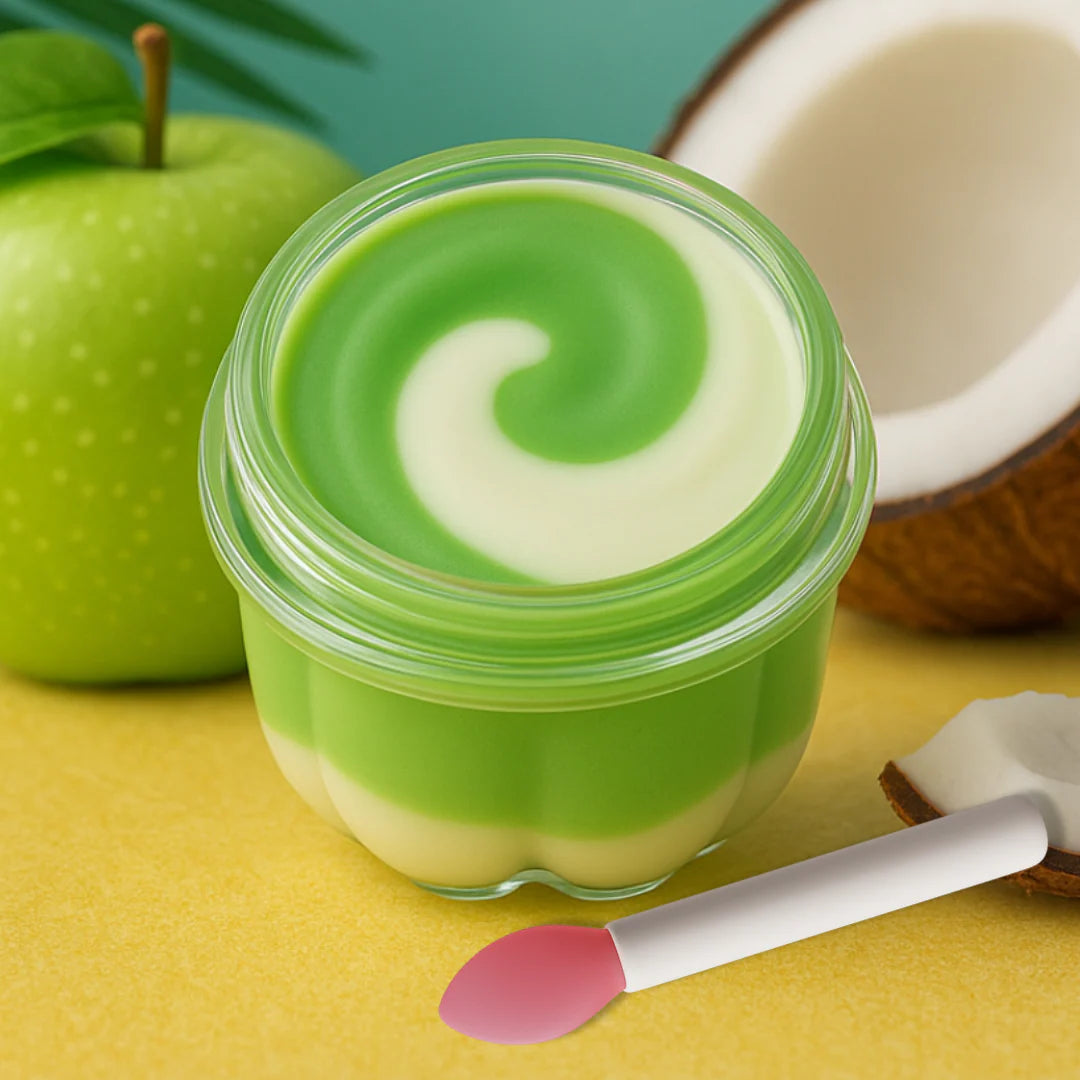 Masque À Lèvres Crème Pomme Verte Et Noix De Coco