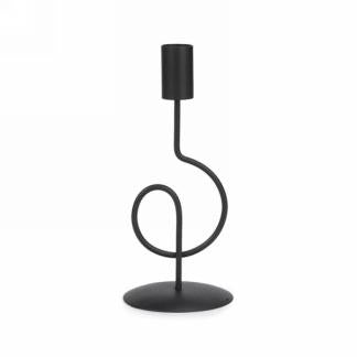 Petit Porte Bougie Métal Noir