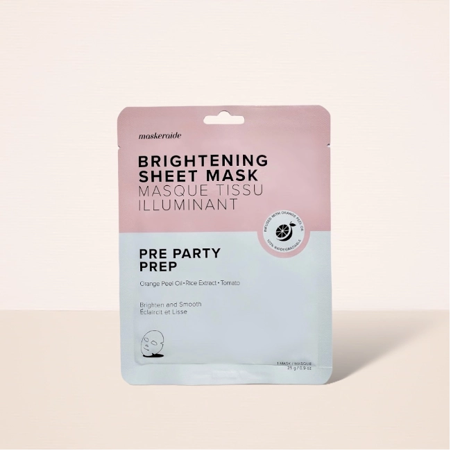 Masque Illuminateur Pre Party Pour Le Visage En Feuille