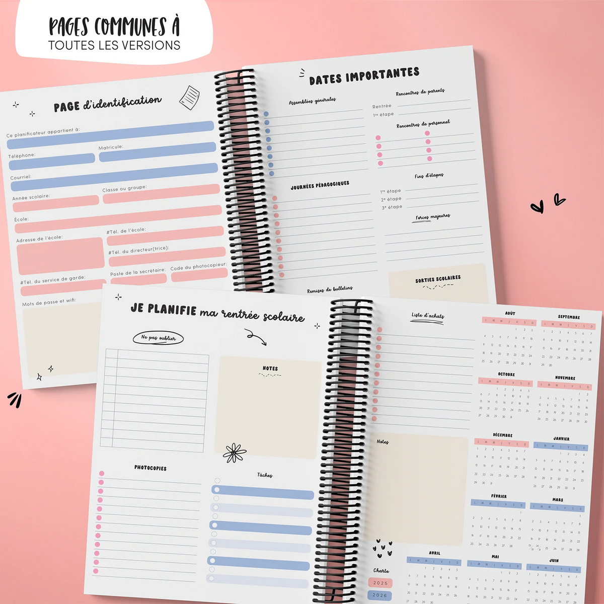 Planificateur Pour Enseignant Librairie Du Quartier - 2025-2026