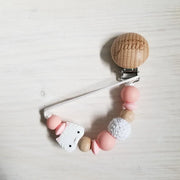 Attache-suce Bois Chaton Rose Corail