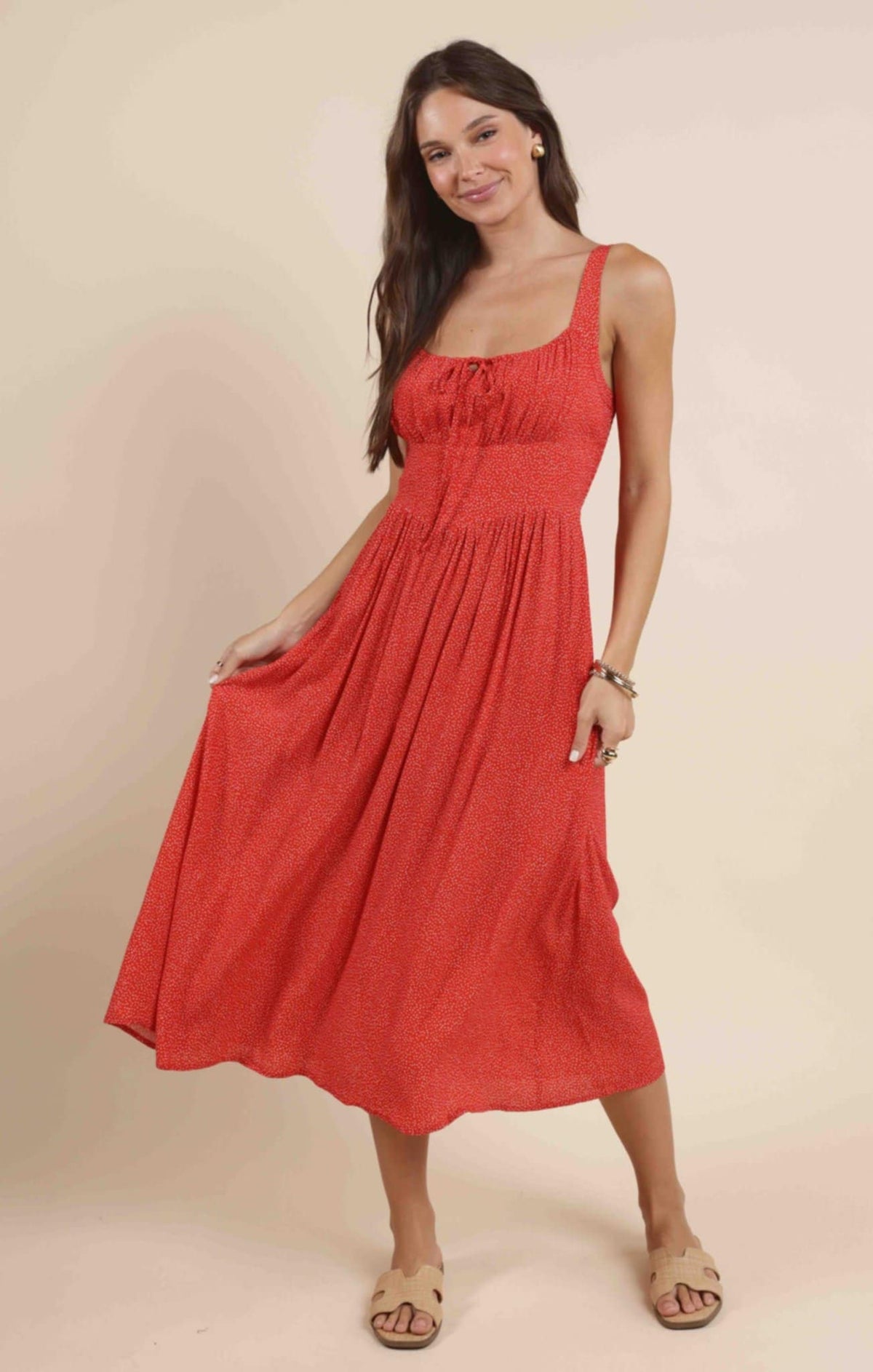 Robe Nina Milkmade Midi Rouge