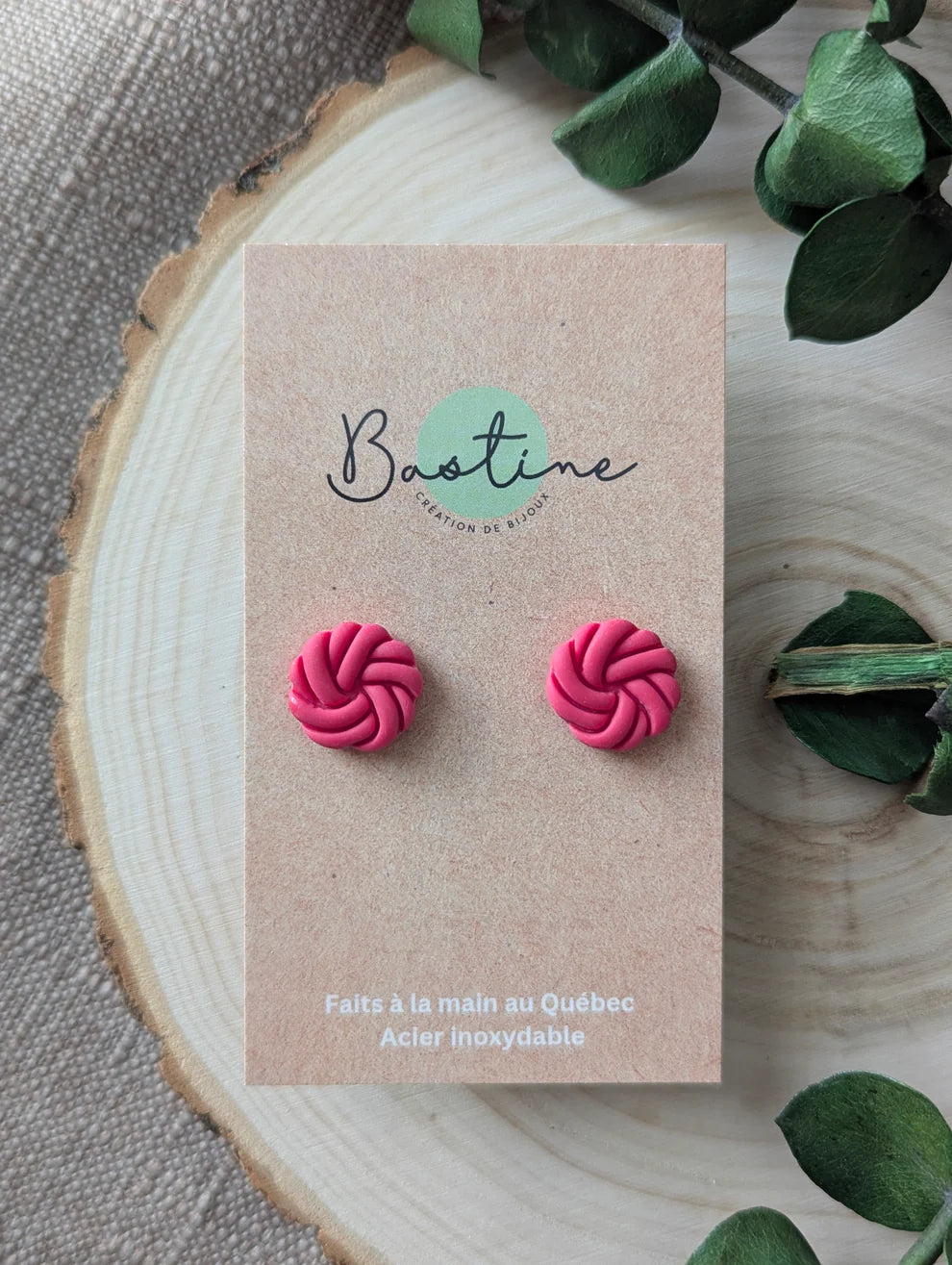Studs Rose Torsadé