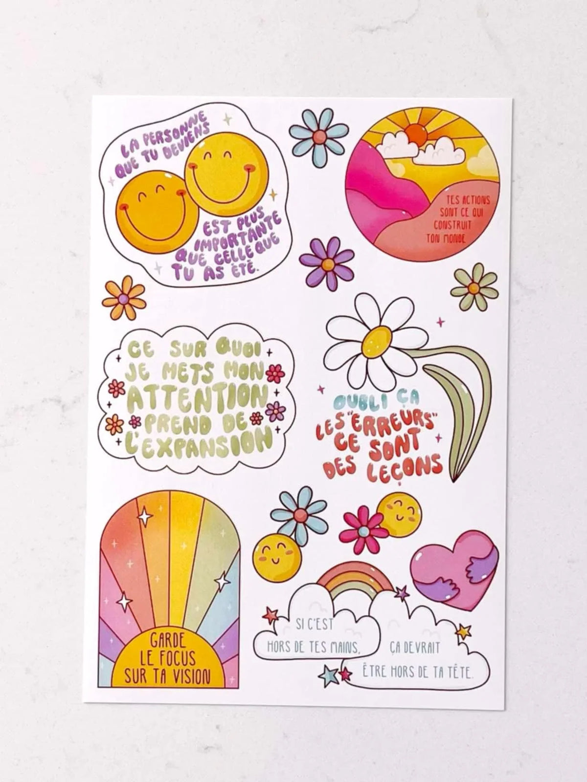 Autocollant - Collab Roxanne Stewart - Ensemble 5 Feuilles