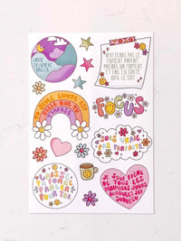 Autocollant - Collab Roxanne Stewart - Ensemble 5 Feuilles