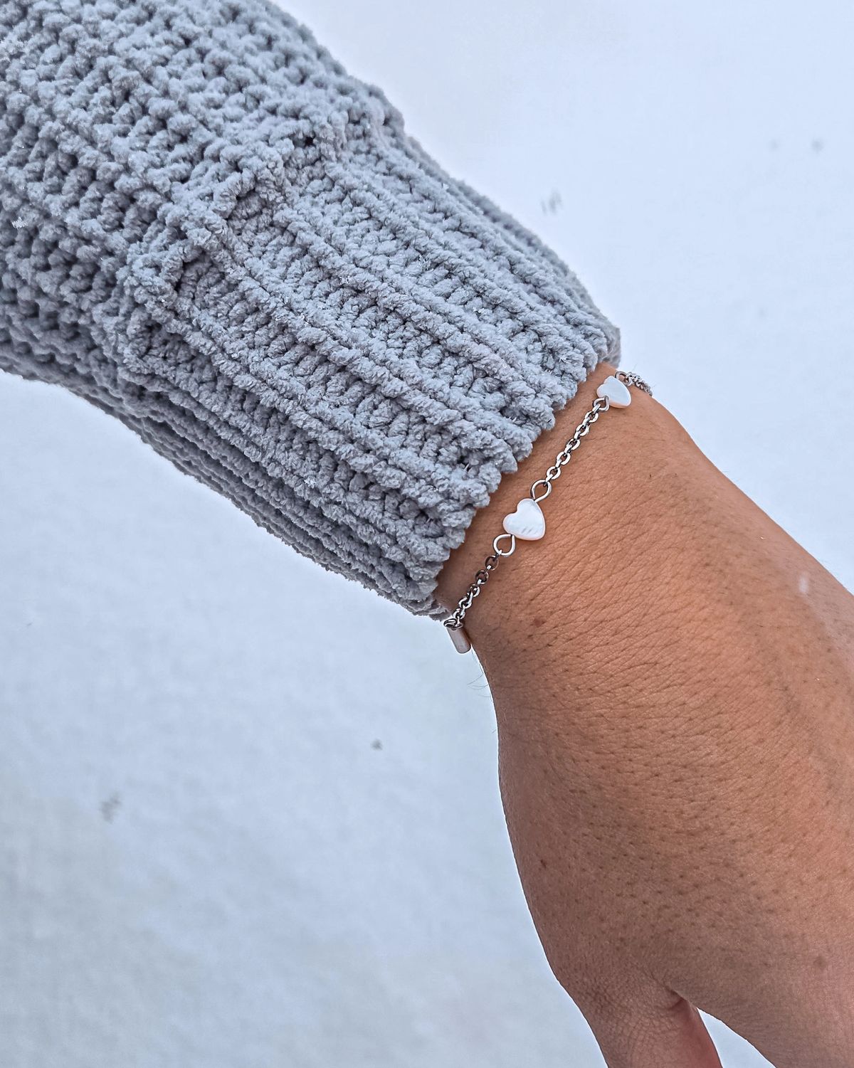 Bracelet Adulte Coeur À Coeur Argent