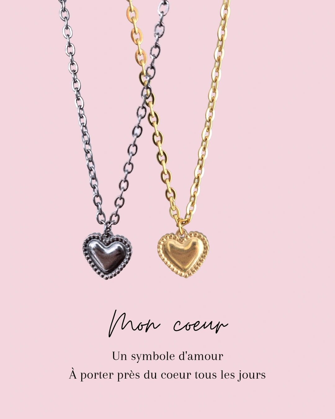 Collier Mon Coeur Maman Argent
