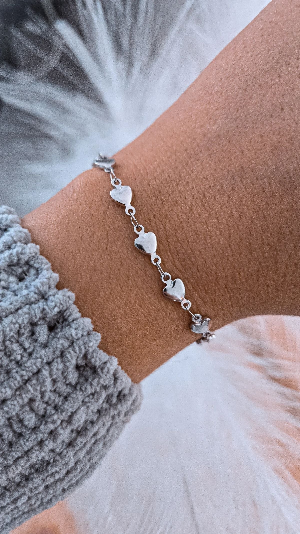 Bracelet Enfant À Coeur Lié Argent