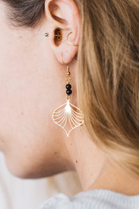 Boucles D'oreilles Sabe Or Onyx