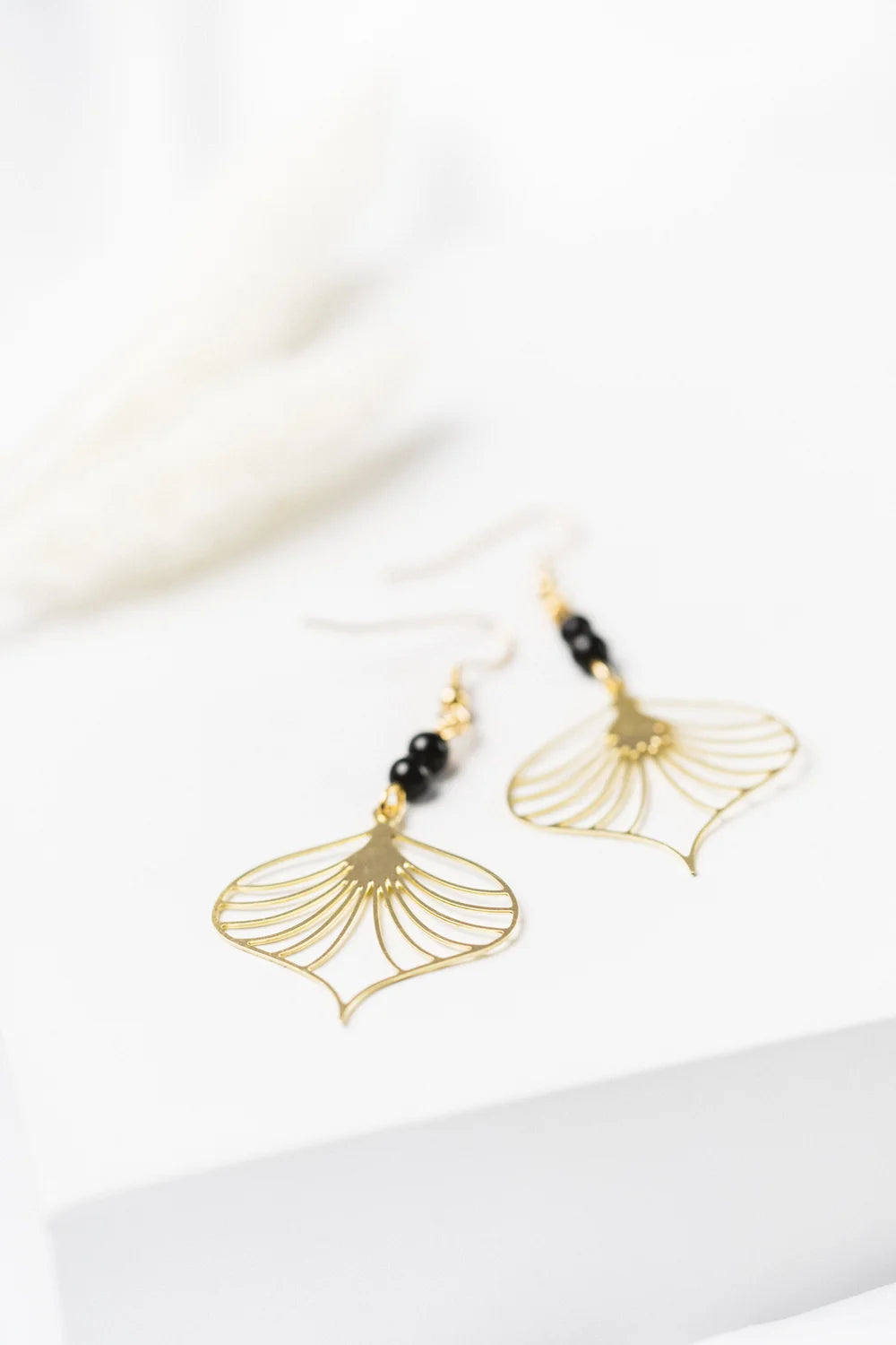 Boucles D'oreilles Sabe Or Onyx