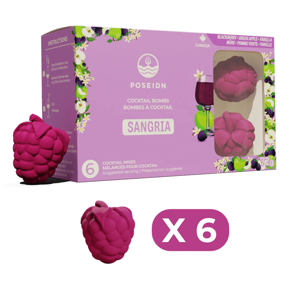 Bombes À Cocktail Sangria Mûre, Pomme Verte & Vanille (6 Bombes)
