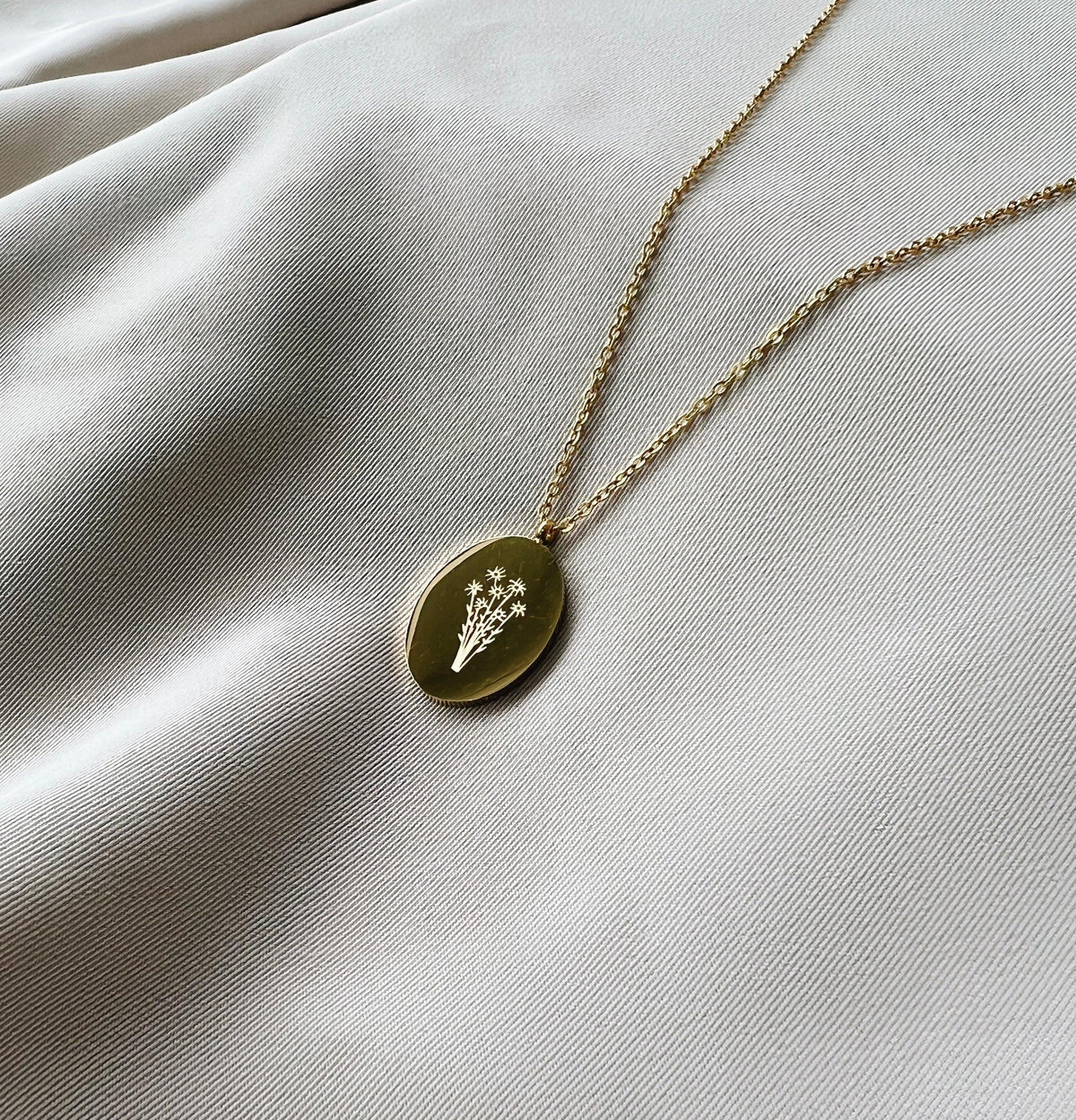 Collier Fleurs De Naissance Or - Septembre