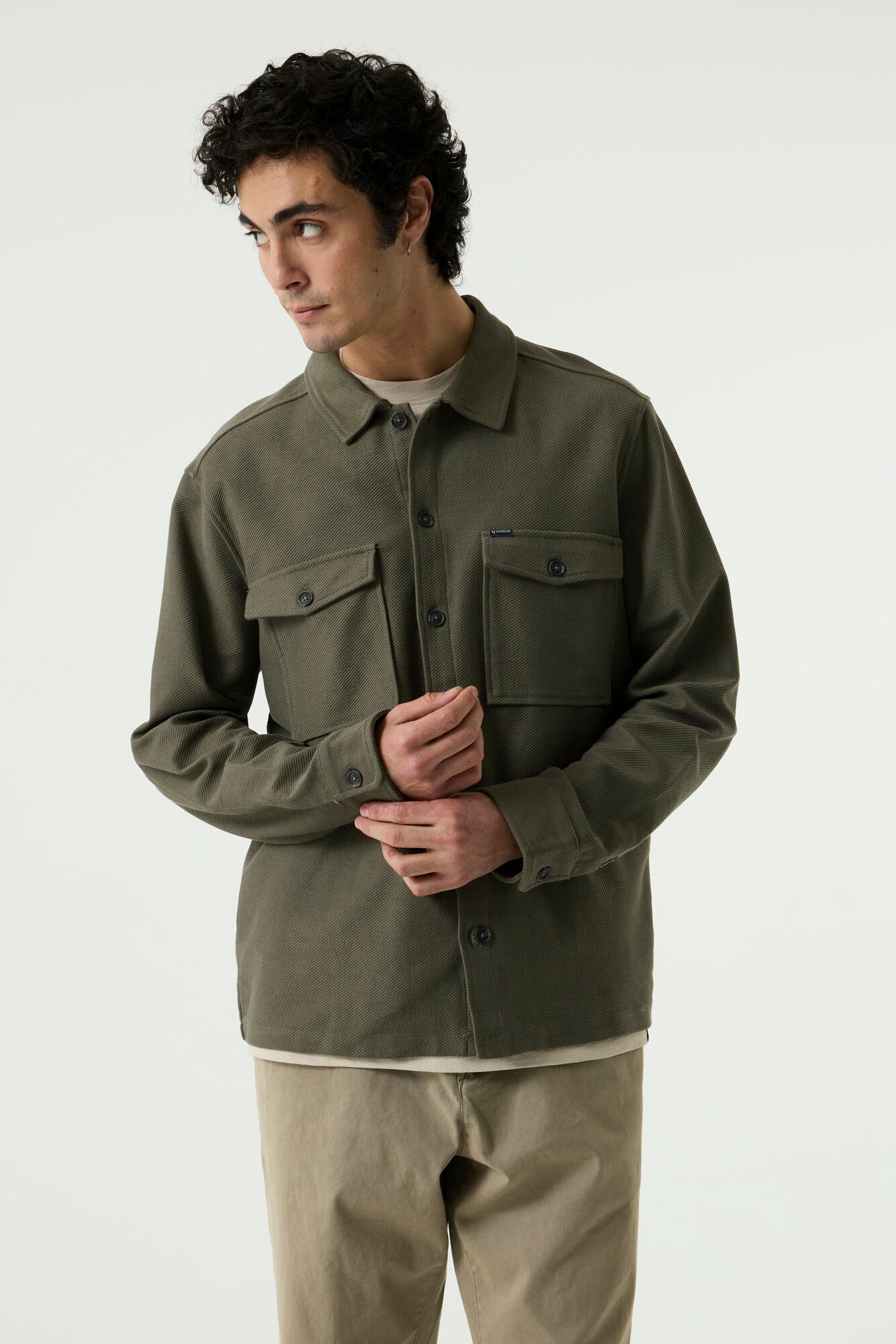 Pull En Polo Vert Olive