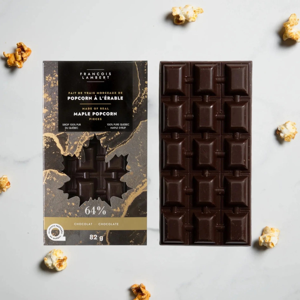 Tablette De Chocolat Au Popcorn À L'érable