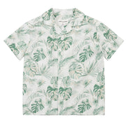 Chemise Ivoire À Imprimé Palmiers Et Monstera