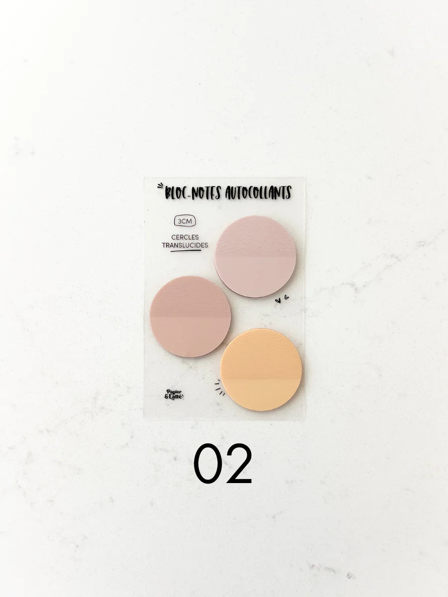 Bloc-Notes Autocollants Translucides Trio De Cercles - 02