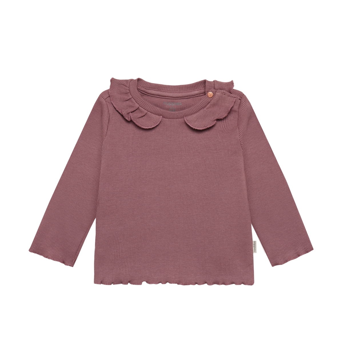 Chandail À Manches Longues Avec Collet Rose Taupe