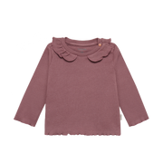 Chandail À Manches Longues Avec Collet Rose Taupe