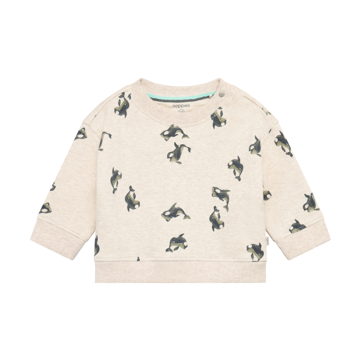 Crewneck Sand Melange Baleines
