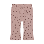 Legging À Jambe Évasée Adobe Rose Coeurs