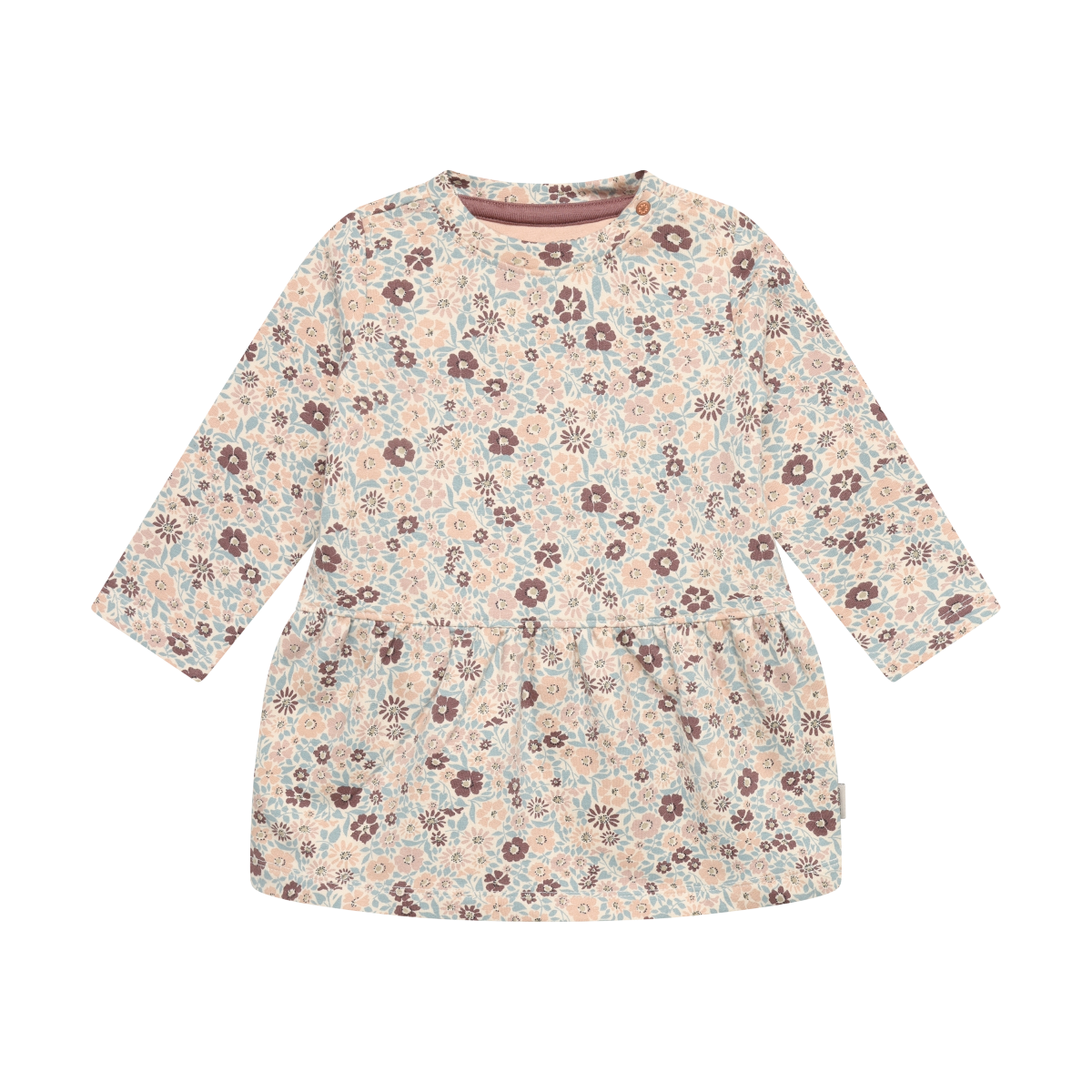 Robe À Manches Longues En Molleton Rose Dust Fleurie