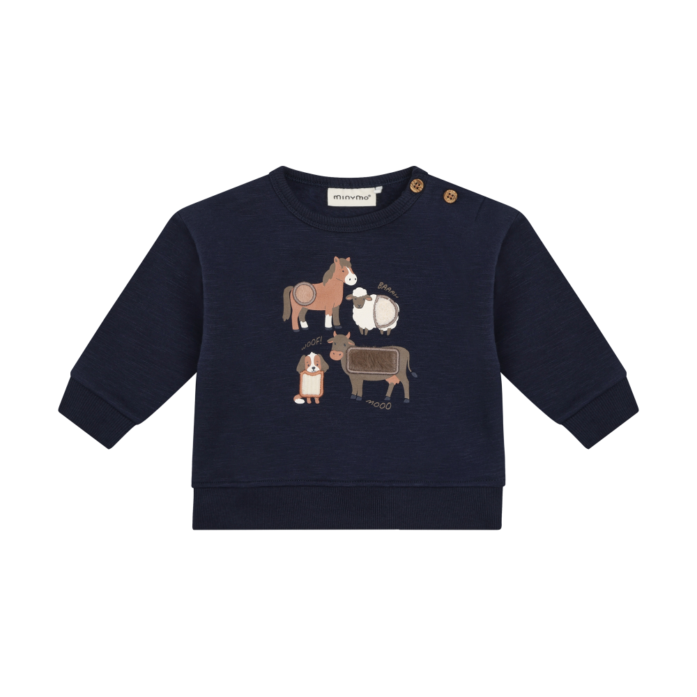 Crewneck Dark Sapphire Animaux De La Ferme