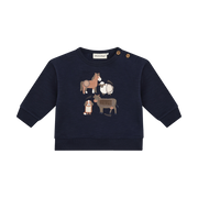 Crewneck Dark Sapphire Animaux De La Ferme