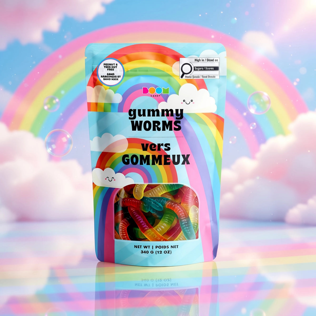 Bonbons Vers Gommeux Nuage Mignons