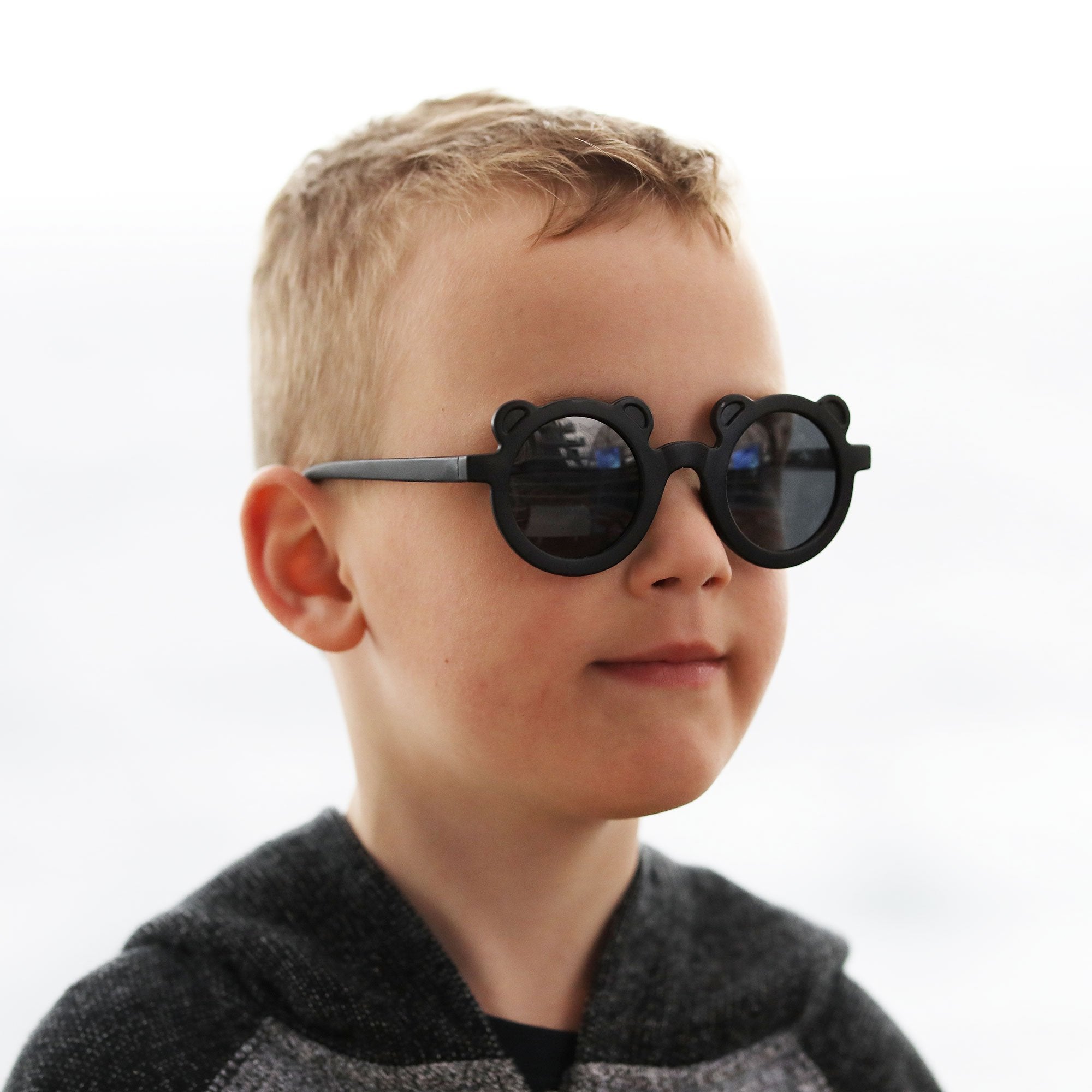 Lunettes De Soleil Bear Polarisées Noires À Verres Noirs