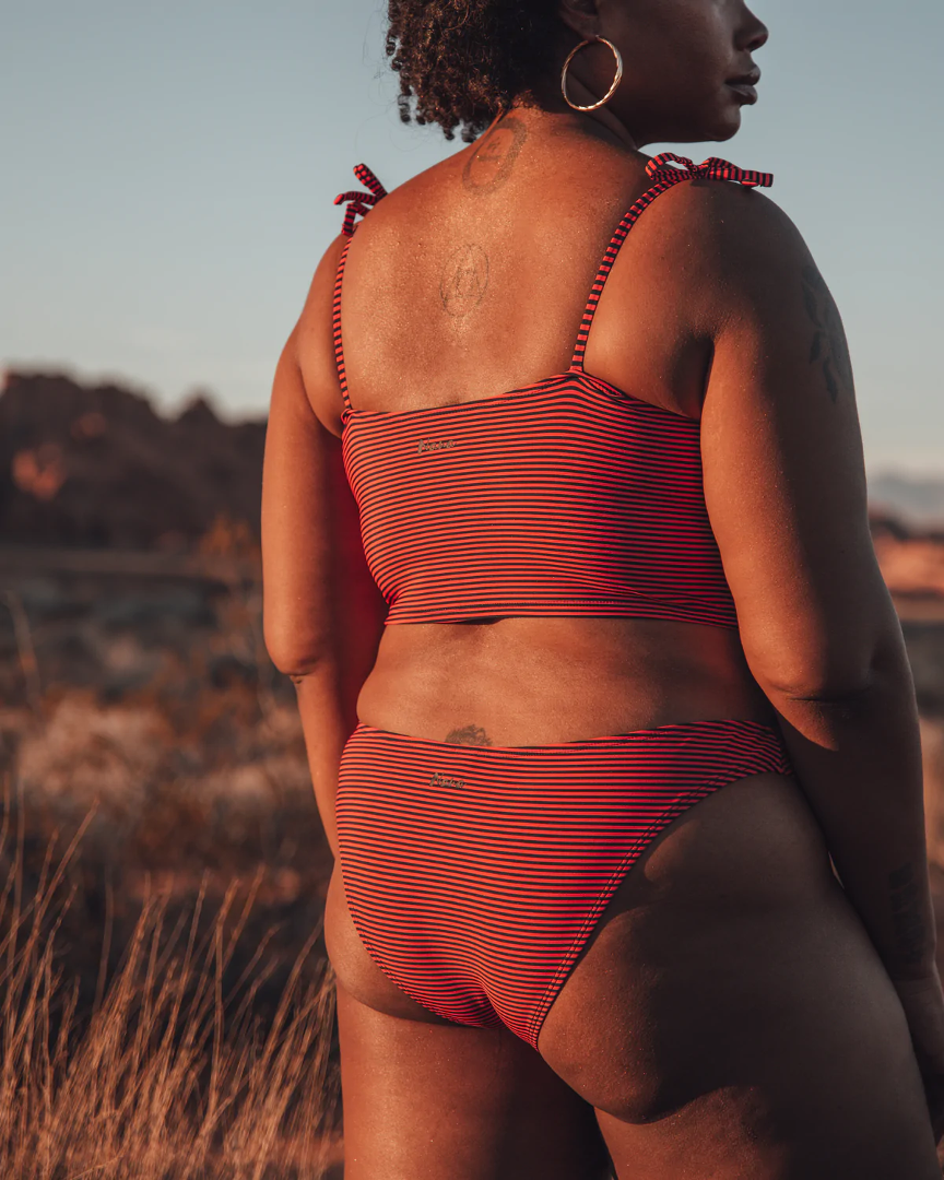 Bas Bikini Diana Rayures Rouges