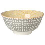 Bol Estampé Dots Gris Et Jaune 6 Pouces