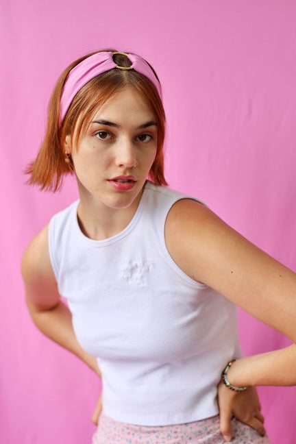 Bandeau À Anneau Rose