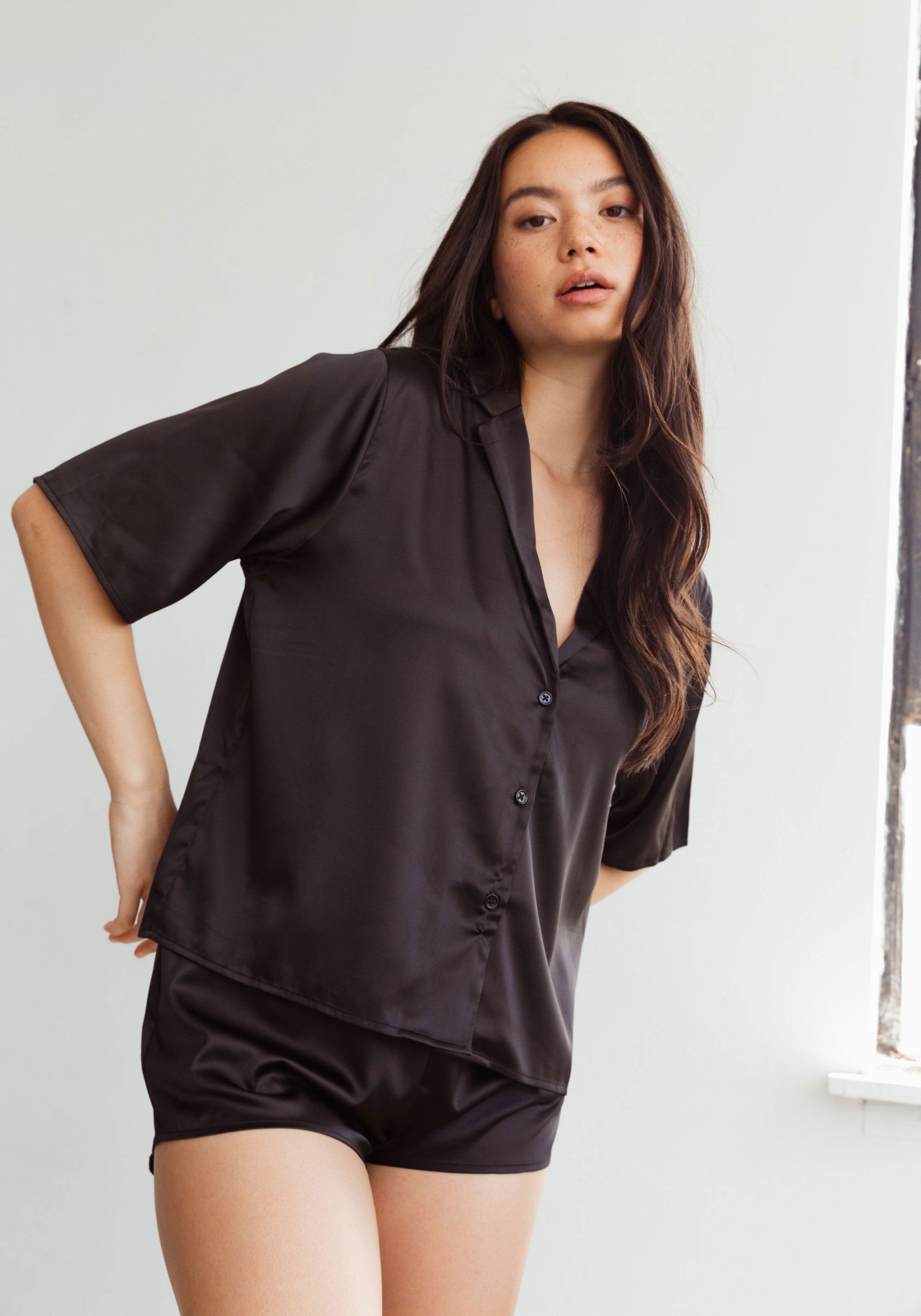 Chemisette En Satin After Hours Onyx
