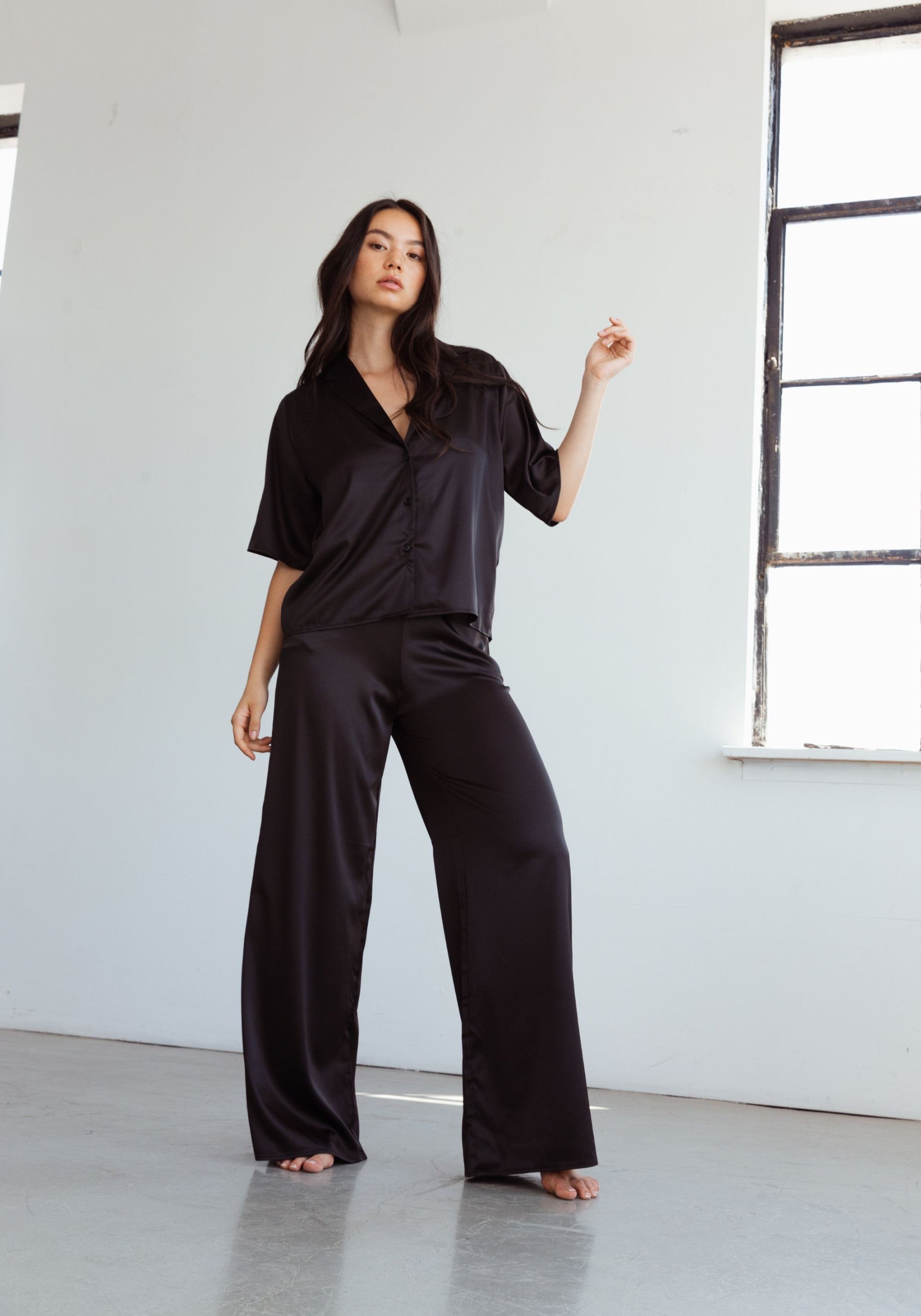 Chemisette En Satin After Hours Onyx