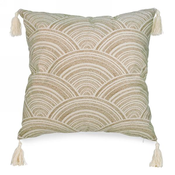 Coussin Velours Beige Arches