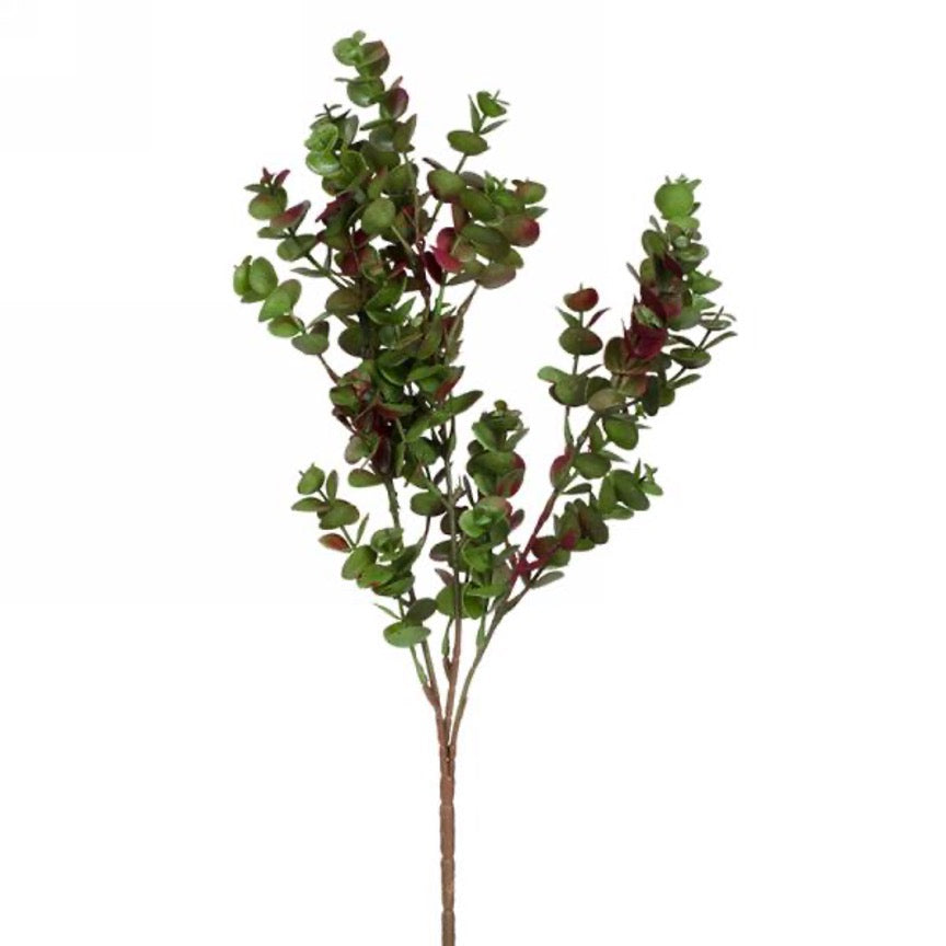 Branche De Feuillage Vert & Bourgogne